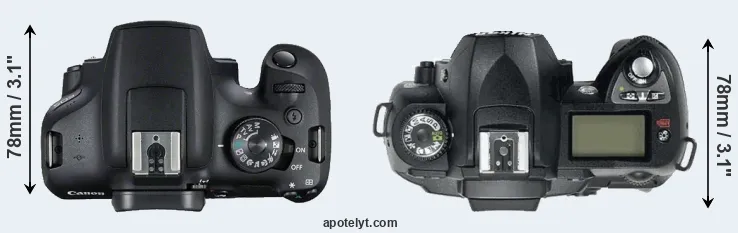 Compare T7 versus D70 top