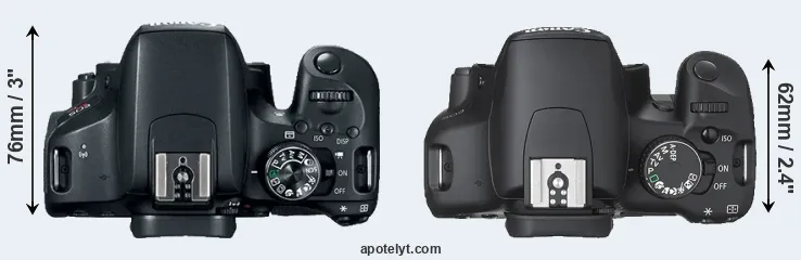 Compare T7i versus XSi top
