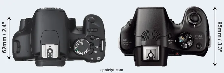 Compare XSi versus A3000 top