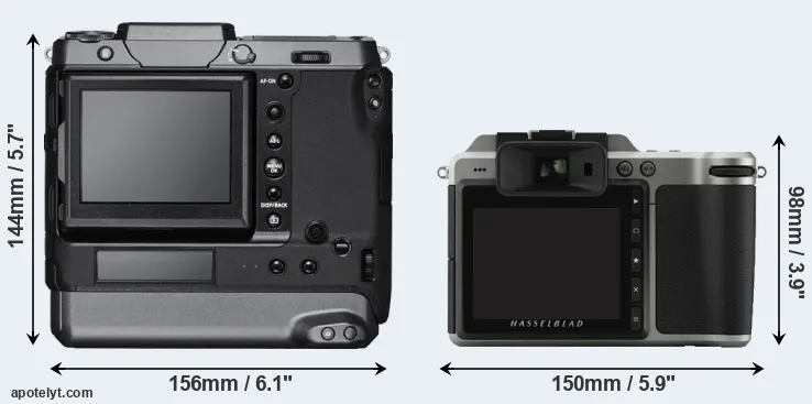 Comparison GFX 100 or X1D rear