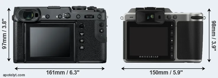 Comparison GFX 50R or X1D rear