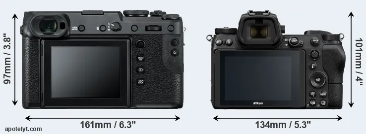 Comparison GFX 50R or Z7 rear