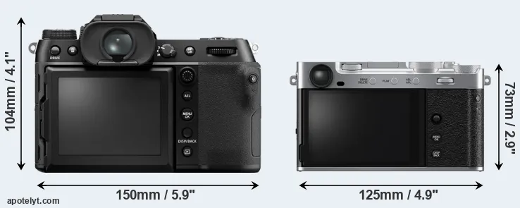 Comparison GFX 50S II or X-E5 rear