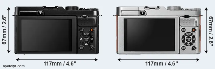 Comparison X-A1 or X-A2 rear