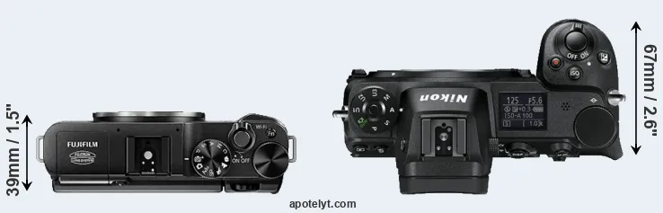 Compare X-A1 versus Z6 top