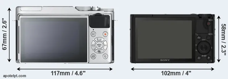 Comparison X-A10 or RX100 rear