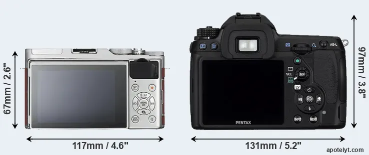 Comparison X-A3 or K-5 rear