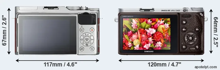 Comparison X-A3 or NX500 rear