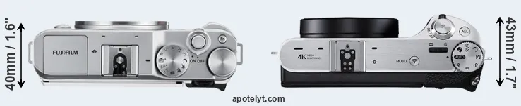 Compare X-A3 versus NX500 top