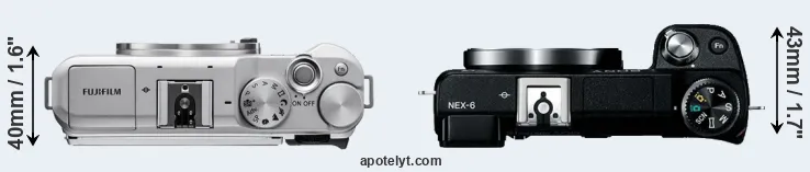 Compare X-A5 versus NEX-6 top