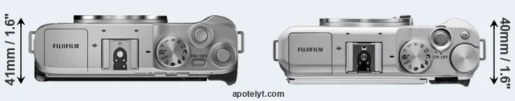 Compare X-A7 versus X-A5 top