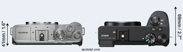 Compare X-A7 versus A6600 top