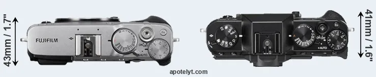 Compare X-E3 versus X-T20 top