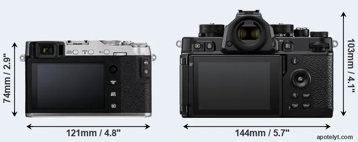 Comparison X-E3 or Zf rear