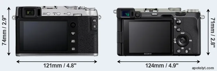 Comparison X-E3 or A7C rear