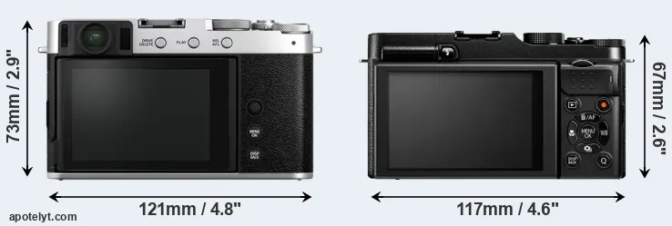 Comparison X-E4 or X-M1 rear