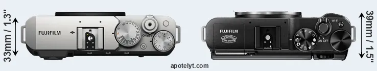 Compare X-E4 versus X-M1 top