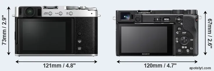 Comparison X-E4 or A6100 rear