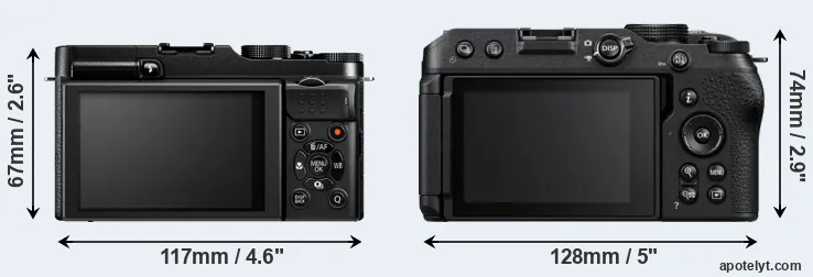 Comparison X-M1 or Z30 rear