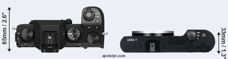 Compare X-S10 versus T Typ 701 top