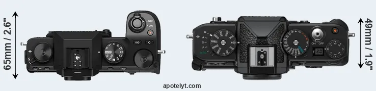 Compare X-S10 versus Zf top