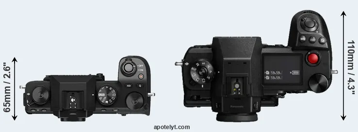 Compare X-S10 versus S1H top