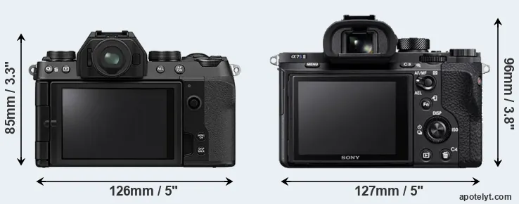 Comparison X-S10 or A7S II rear