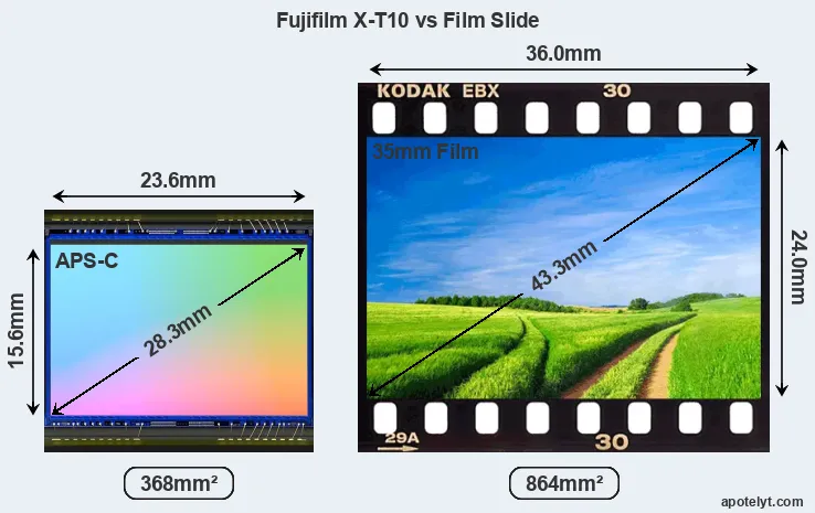 Fujifilm X-T10 sensor measures