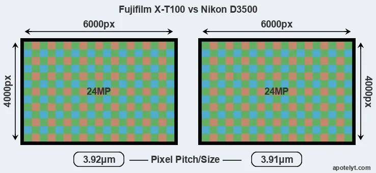 X-T100 versus D3500 MP
