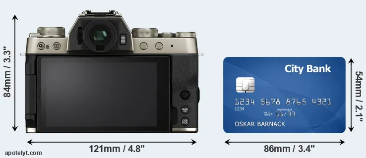 X-T200 and credit card rear side