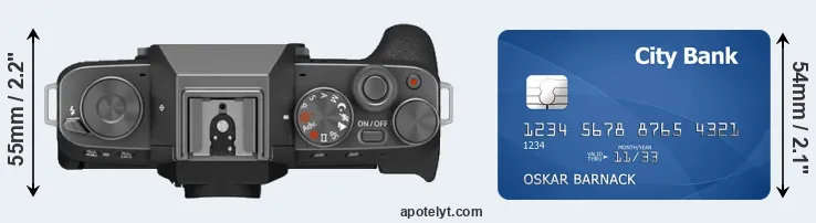 X-T200 versus credit card top view