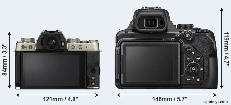 Comparison X-T200 or P1000 rear
