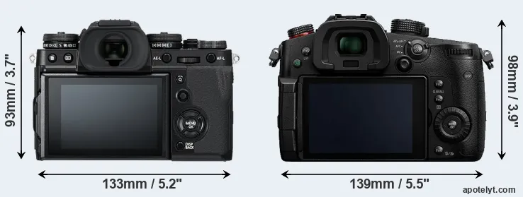 Comparison X-T3 or GH5s rear