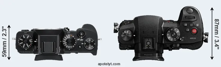 Compare X-T3 versus GH5s top