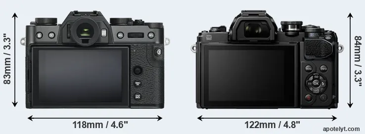 Comparison X-T30 or E-M10 III rear