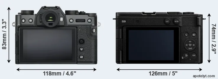 Comparison X-T30 or S9 rear