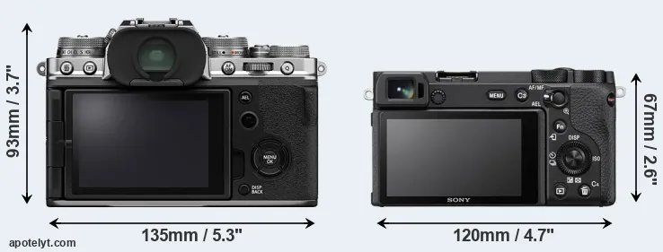 Comparison X-T4 or A6600 rear