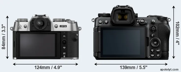 Comparison X-T50 or Z6 III rear