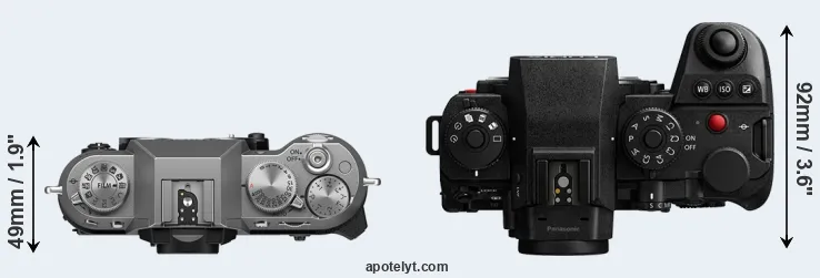 Compare X-T50 versus S1R II top