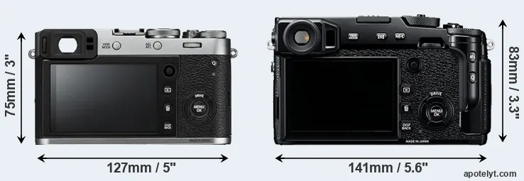 Comparison X100F or X-Pro2 rear