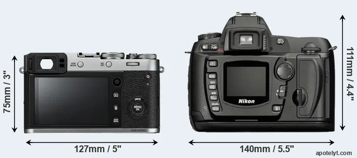 Comparison X100F or D70 rear