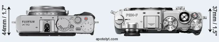 Compare X70 versus PEN-F top