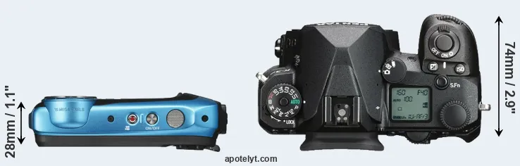 Compare XP140 versus K-3 III top