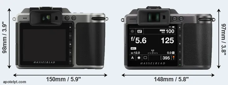 Comparison X1D or X1D II rear
