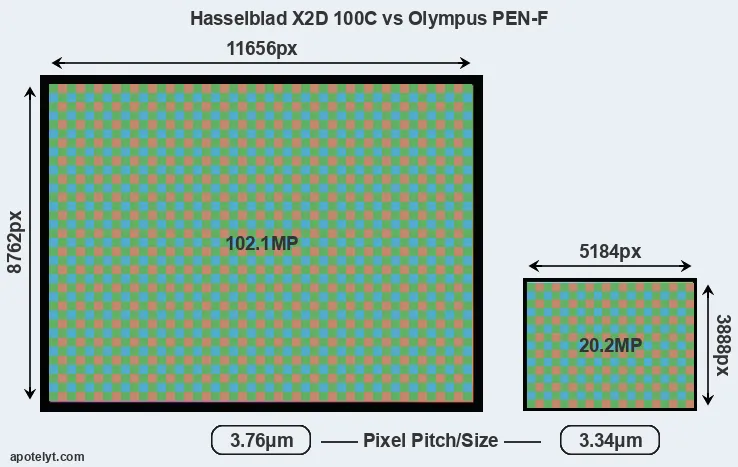 X2D 100C versus PEN-F MP