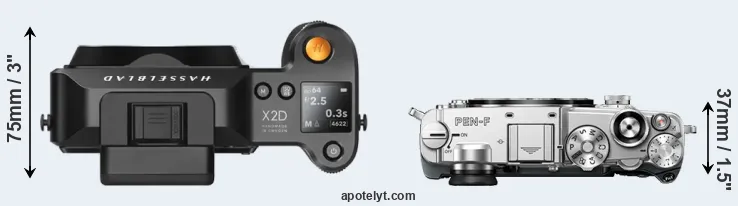 Compare X2D 100C versus PEN-F top