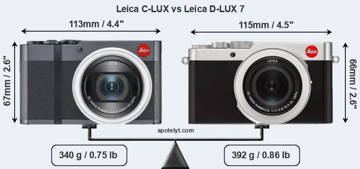 Size Leica C-LUX vs Leica D-LUX 7