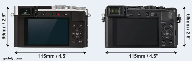 Comparison D-LUX 7 or LX100 II rear