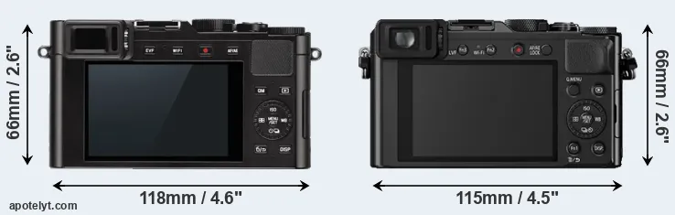 Comparison D-LUX Typ 109 or LX100 rear
