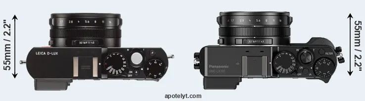 Compare D-LUX Typ 109 versus LX100 top